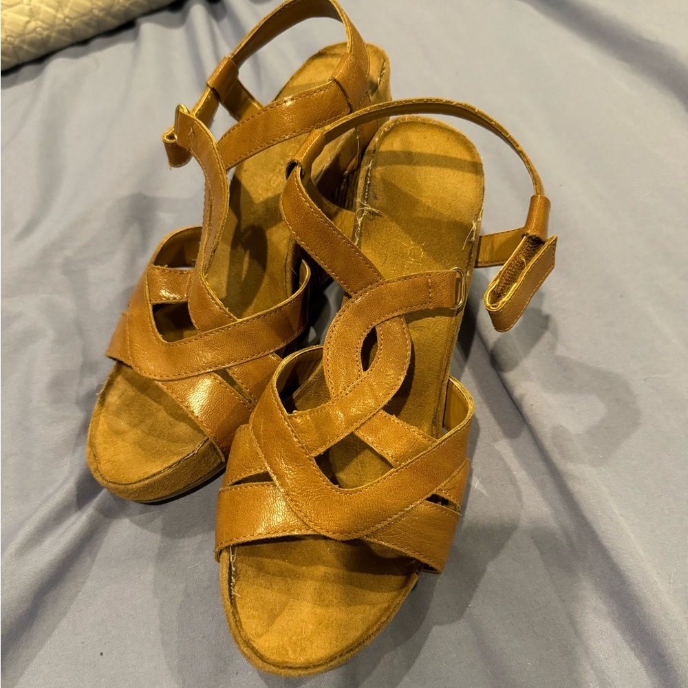 Summer wedge sandals